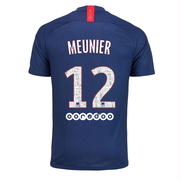 Camiseta Paris Saint Germain NO.12 Meunier Primera equipación 2019-2020 Azul